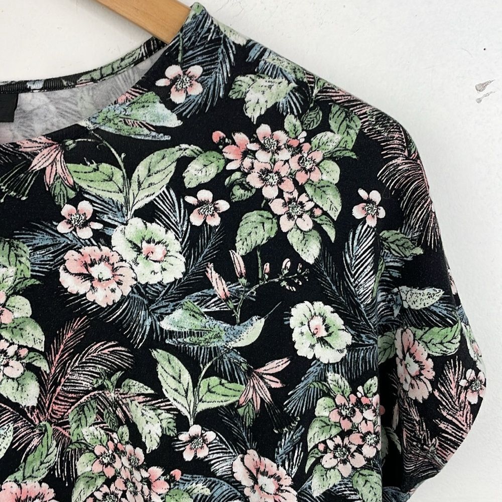 J. Jill Wearever Collection Floral T-shirt top short sleeve round neck sz Small - Picture 2 of 11
